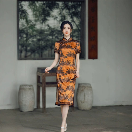 织布鸟女装名兰世家2026新款忆花寻茉希凤翔歌壹美佳人旗袍裙正品