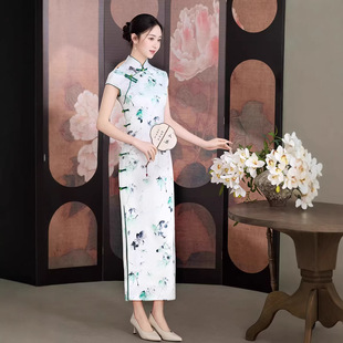 织布鸟女装名兰世家2026新款江南絮荣萍蔓楼兰壹美佳人旗袍裙正品