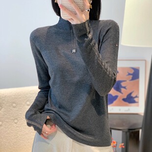 2025秋新款漂亮高级设计感微透性感超细羊毛针织衫女人味长袖上衣