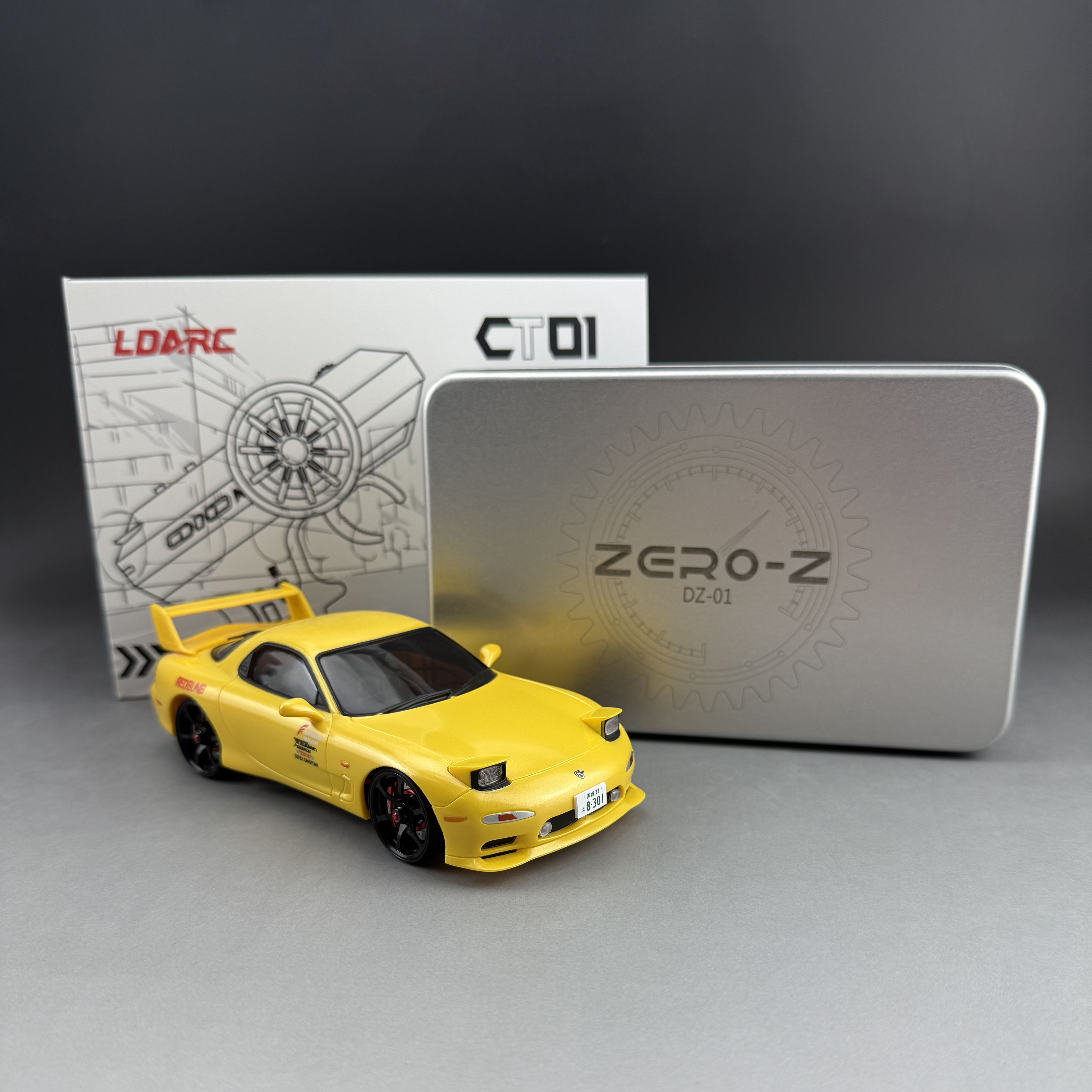 ZERO-Z全新四驱RC遥控蚊车头文字D FD3S 金属车架DZ01漂移版