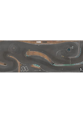 超大特滑布蚊车赛道地图1/24/28四驱后驱漂移赛道遥控车 惠比寿