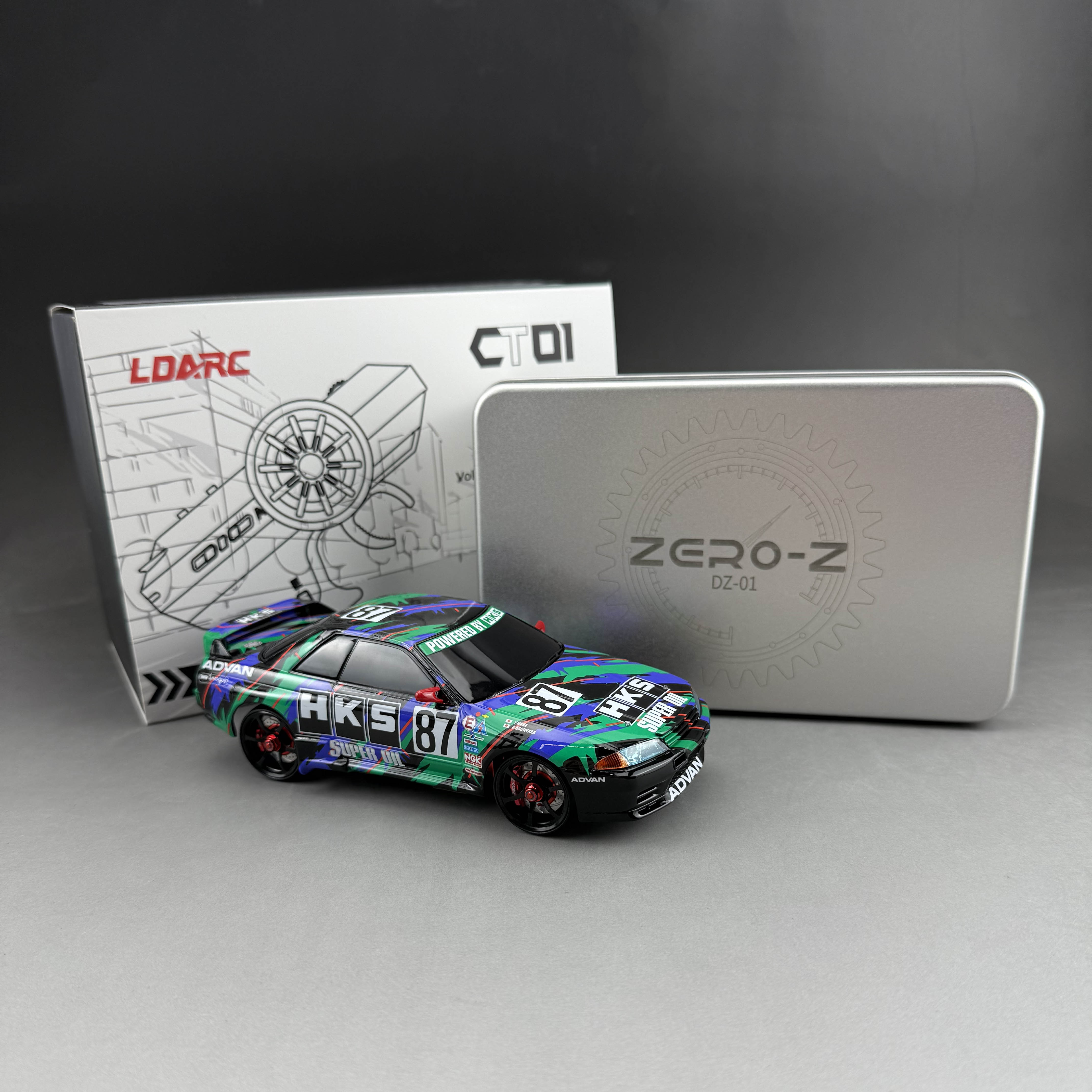 ZERO-Z全新四驱RC遥控蚊车R32 HKS 金属车架DZ01漂移版