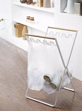 山崎同款厨房垃圾架多功能铁艺垃圾架客厅卧室整理架户外折叠分类