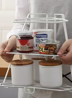 日式厨房家用多功能调味架置物架调味罐架转角浴室收纳架杯架碟架