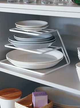 山崎同款创意日式简约碗碟收纳架厨房碗筷收纳沥水碗盘架储物架