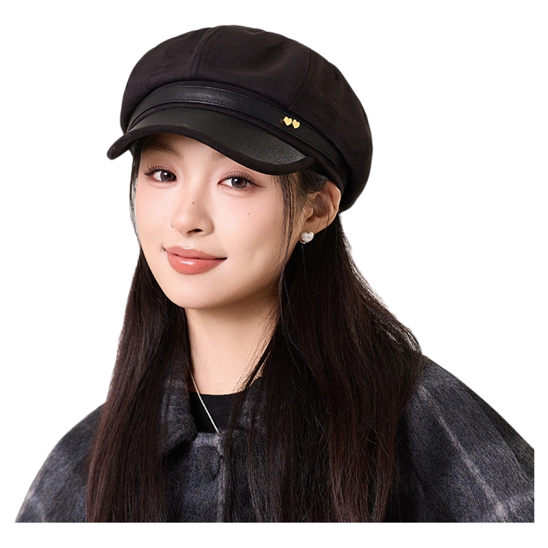 女版八角帽 | 带金属爱心标 英伦街头帽 显脸小不束发 自由逛大街