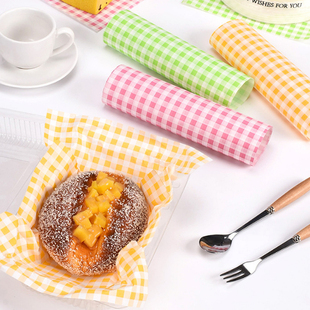 正方形 方格油纸 黄色格子垫纸 紫色粉色绿色蛋糕食品防油纸 纸垫