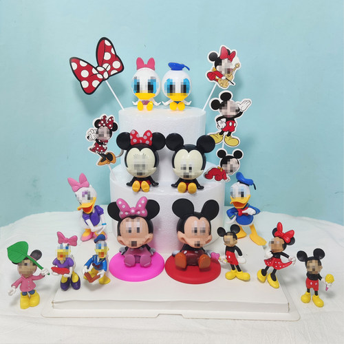 米奇头像插件儿童甜品台红黑主题