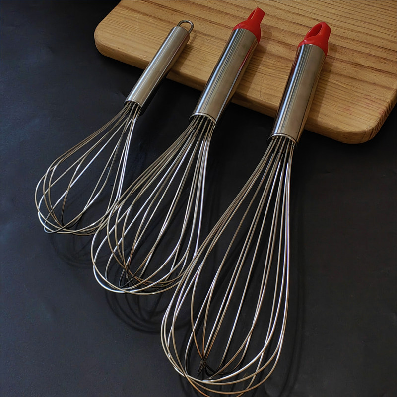 大号8线不锈钢圆柄手动打蛋器 搅拌器 烘培用具工具10寸12寸14寸