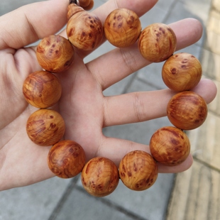 崖柏手串2.0太行崖柏老料带瘤疤火焰纹高油佛珠念珠木质文玩手链