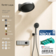 鼎菲暗装 预埋枪灰镜雨热熔 全铜嵌入式 入墙式 恒温淋浴花洒套装