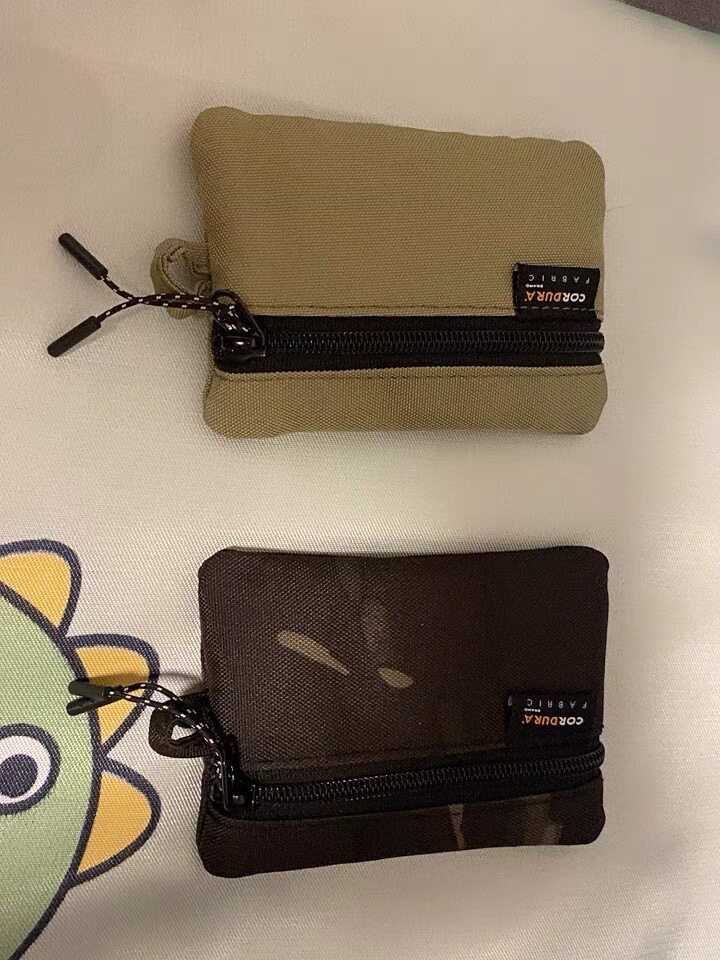 동전 지갑 CORDURA 방수 끈 미니 컴팩트 휴대용 ID 야외 카드 홀더 소형 트렌디 백