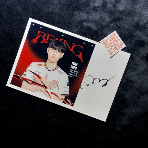 英雄联盟 T1 文炫竣Moon Hyeon-joon 문현준 ONER亲笔签名照片