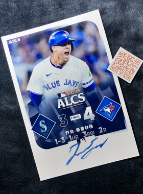 MLB多伦多蓝鸟队Blue Jays乔治斯普林格George Springer亲签照