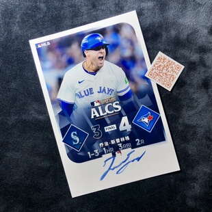 MLB多伦多蓝鸟队Blue Jays乔治斯普林格George Springer亲签照