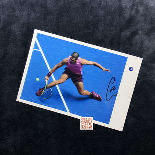 卡洛斯阿尔卡拉斯Carlos Alcaraz 美国网球公开赛US Open亲签照片