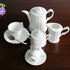 宮廷浮雕咖啡具北歐珠邊大壺珠邊奶壺珠點糖壺咖啡杯碟coffee set