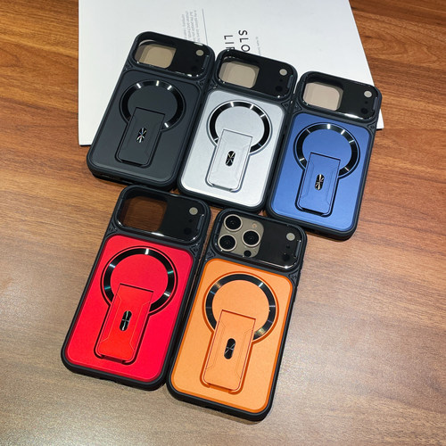 适用 iPhone 17 16 15 Pro Max品盾多功能磁吸支架手机壳苹果 11 12 13 14 Plus护镜头全包防摔Air保护套批发