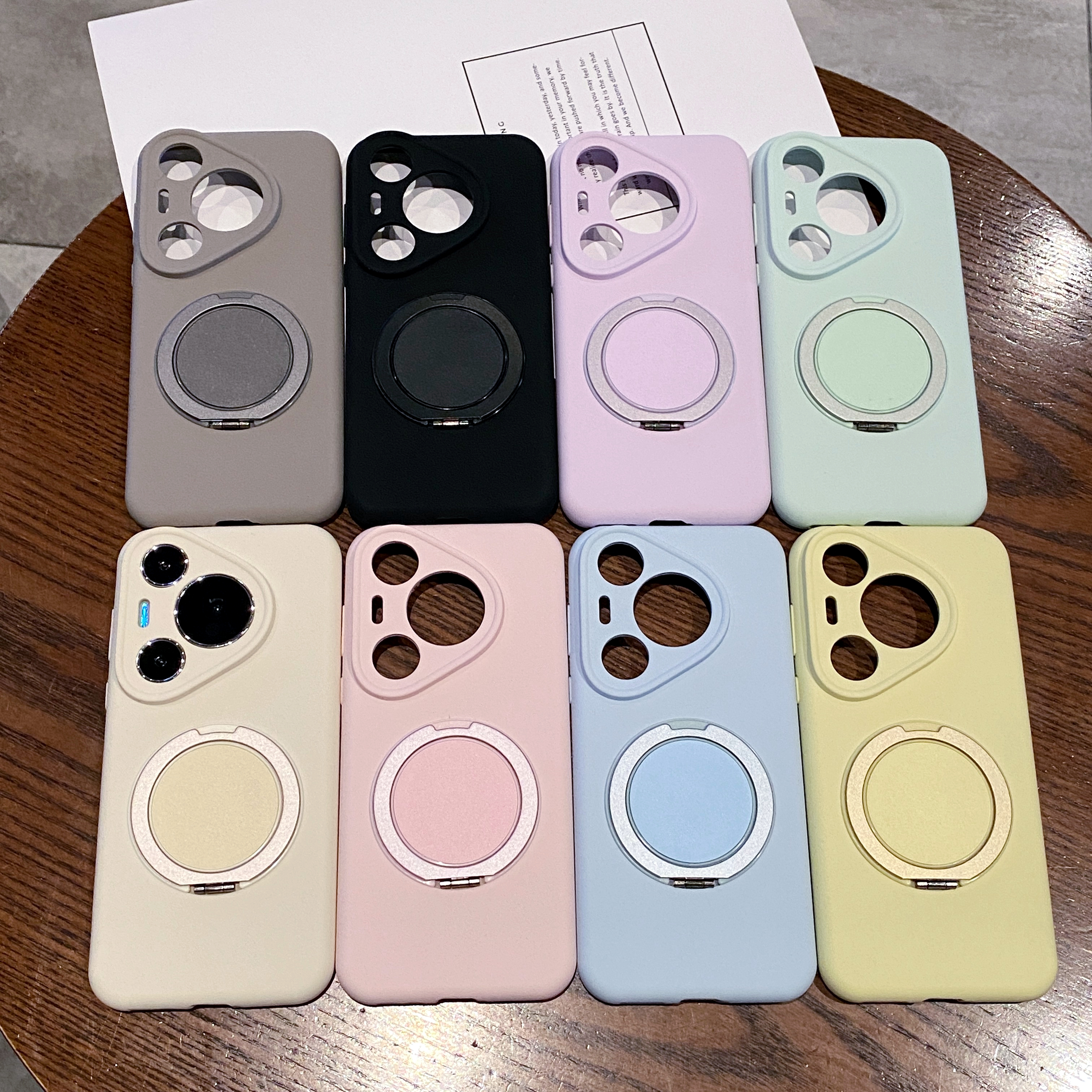 360度旋转支架液态硅胶手机壳