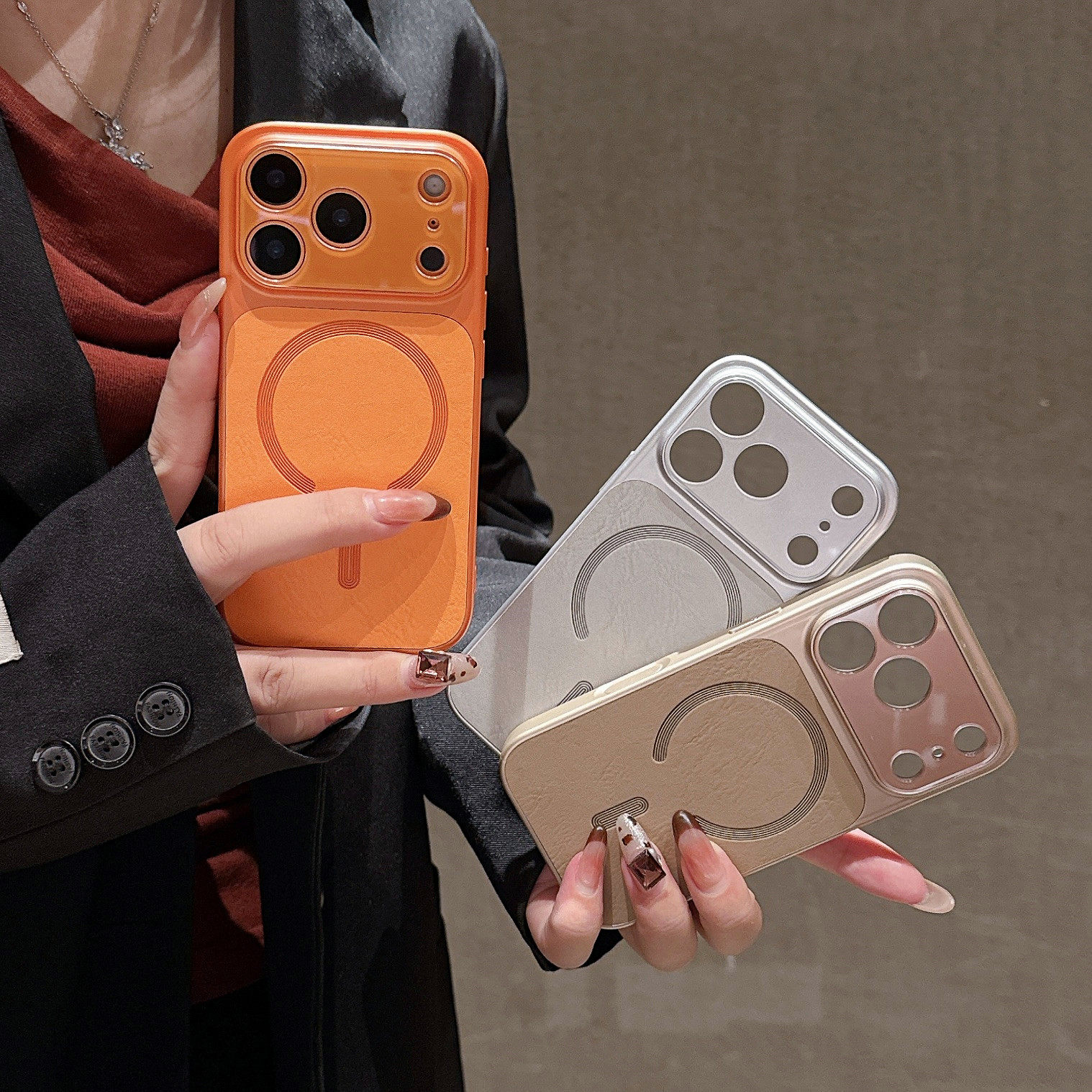 苹果17pro小马大视窗磁吸手机壳