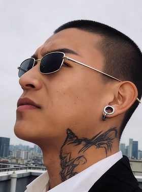 攀娘同款复古墨镜男士潮流朋克太阳镜开车网红个性小框方形眼镜女