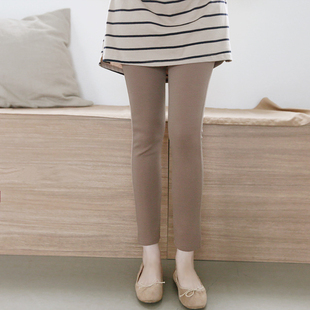 九分裤 韩版 裤 女加绒小脚裤 子 大码 秋冬季 弹力修身 打底裤 高腰铅笔裤