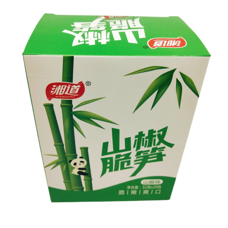 湘道山椒脆笋32g袋装泡椒竹笋开袋即食零食小包装休闲小吃酸辣