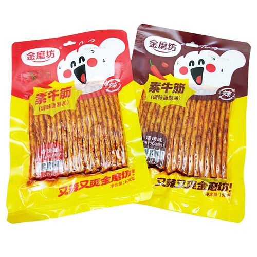 素牛筋板筋面筋辣条香辣味金磨坊