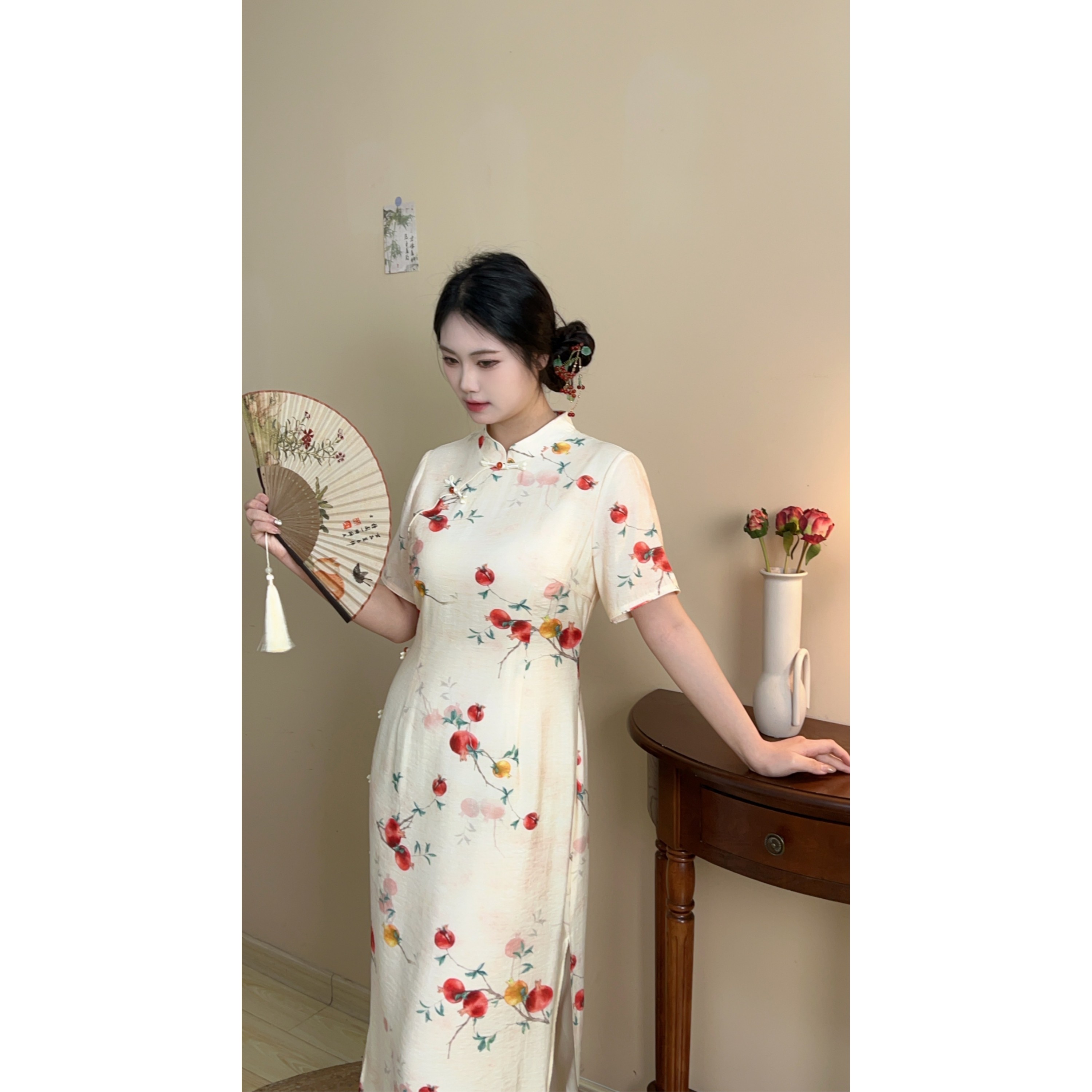 遇见大码新中式少女夏季旗袍