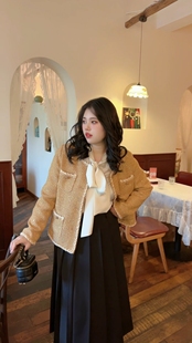 衬衫 富家千金 胖mm高级感小香名媛外套 秋冬大码 半身裙 自制款