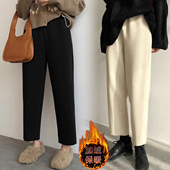 哈伦裤 大码 抽绳显瘦 小个子奥粒绒加绒加厚九分裤 萝卜裤 孕妇裤 冬季