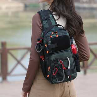 防水路亚包新款胸包男女户外迷彩多功能骑行包旅游登山单肩斜挎包