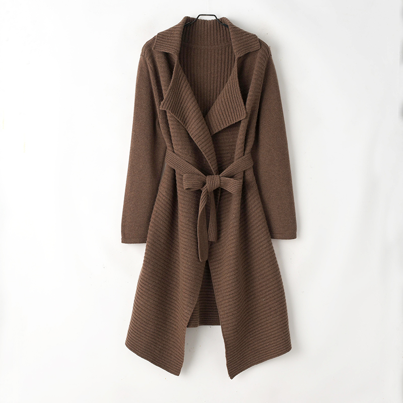 其乐绒绒纯山羊绒加厚睡袍羊绒衫