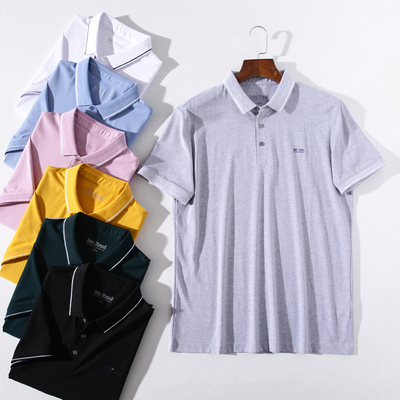 柔软舒适！莫代尔棉！夏季新款透气凉爽日常通勤翻领短袖POLO衫