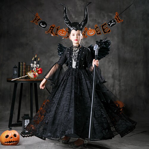 女童万圣节暗黑魔幻秋款演出服