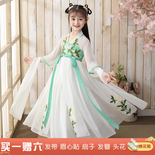女童汉服襦裙夏款儿童演出服古风