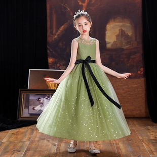 儿童礼服公主裙高端洋气蓬蓬纱2022新款 女童走秀主持人钢琴演出服