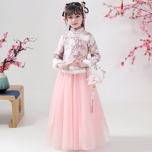 女童汉服冬装加绒中国