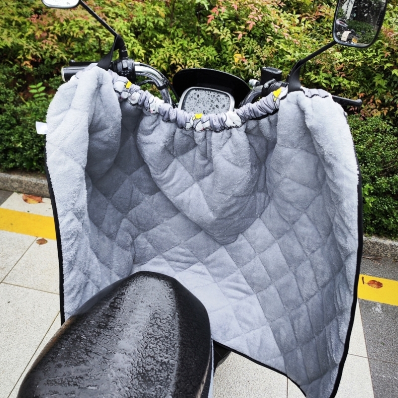 可挂可穿式电动车护膝护腿保暖挡风被骑车挡风衣加厚加绒防风围裙