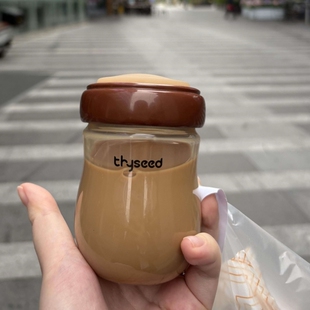 宝宝奶瓶改造咖啡杯！世喜玻璃百日瓶奶瓶盖子奶瓶盖配件改造盖