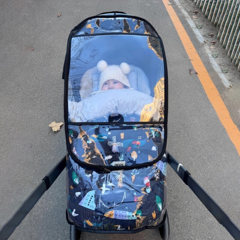通用型婴儿车防雨罩推车防风防尘罩宝宝车秋冬季保暖罩推车防寒罩