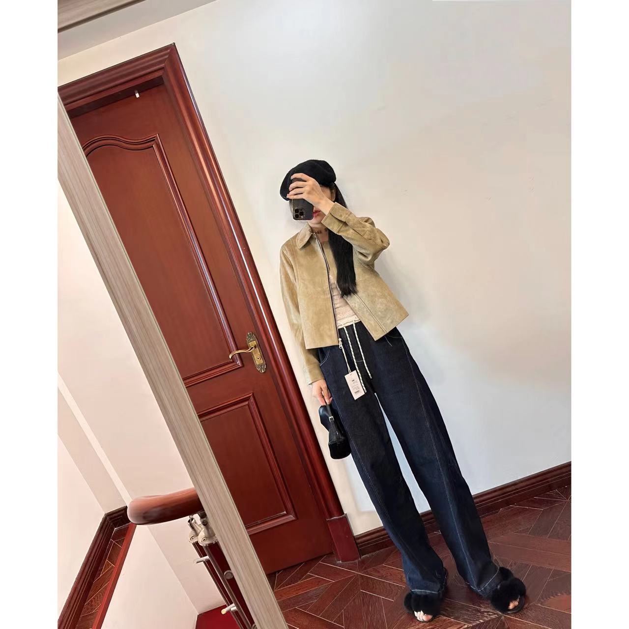 L.P既视感秋季长袖翻领外套