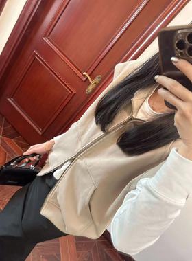 现货~这廓形感太好看了！小众设计N*isel~戴帽洋气马甲卫衣开