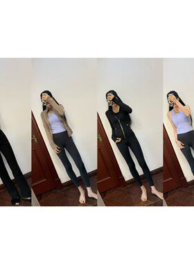 闭眼收的货！镇店亲妈渠 瑜伽殿堂JI~Def*金拉链外套+背心+瑜伽裤