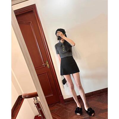 polo领白百何骄阳伴我内搭打底衫