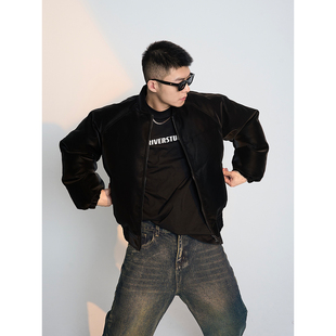 双11清仓 重磅推荐！秀场同款反光质感皮衣夹克短款棉服外套