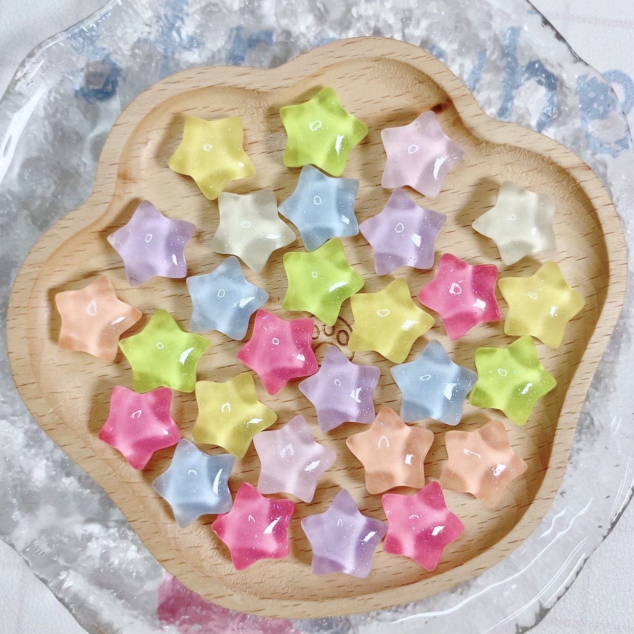 透色星星手工diy迷你树脂配件