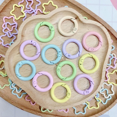 浅色2cm弹簧扣钥匙扣挂件配件