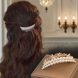 2026新款高端发卡女高级感发夹后脑勺小号弹簧夹发量少半扎发饰