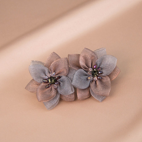 精致款珠光纱韩式顶夹